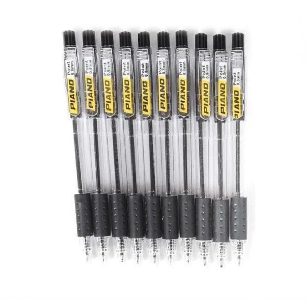 Piano Ball Point Pen Pack Of 10 - Black