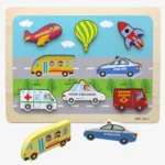 3D Colorful Animals & Vehicles Puzzle Board Game for Kids