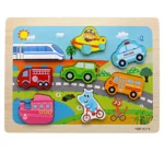 3D Colorful Animals & Vehicles Puzzle Board Game for Kids