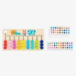 Montessori Wooden Puzzle Slide and Color Game